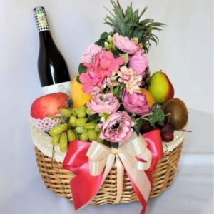 Kraft Sisters, fruit basket and wine, deliver to your doorstep, gifts for all occasion, customize gift baskets