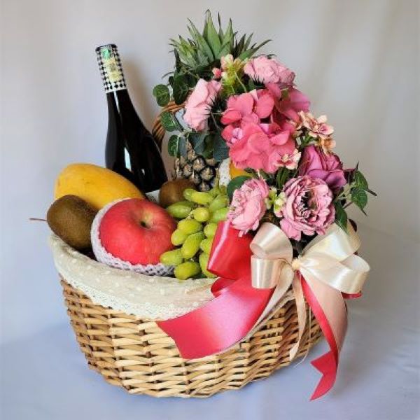 Fruit Basket with Wine - Image 3